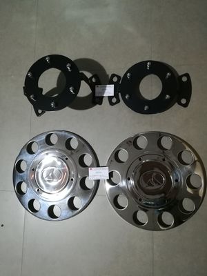 Enjoliveurs de remorque de haute performance, couvertures de chapeaux de hub de camion d'acier inoxydable fournisseur